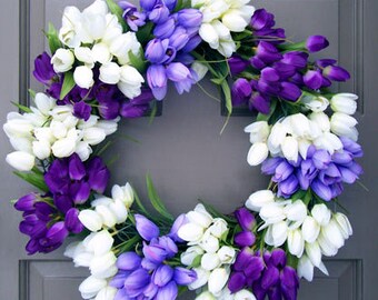 Purple Tulip Wreath