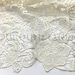 English Lace in Ivory - Lace Fabric with Floral Embroidered Design Throughout - Great For Weddings, Bridal Parties, and Special Events
