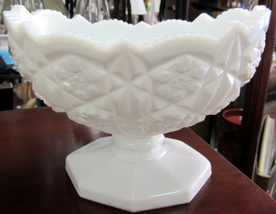 Milk Glass Bowl or compote dish