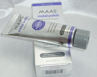 Maas Polishing Creme Polish Silver, Copper, Brass, Metal, 4 Oz Tube Made in USA NEW