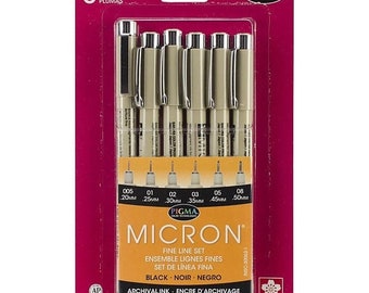 Mothers Day Special: Pigma Micron Pens Assorted 6pk Black