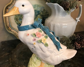 Vintage Ceramic Goose Decor