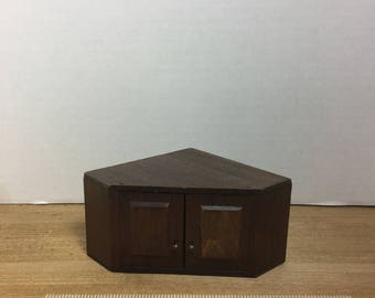 Dollhouse furniture vintage Dan-Dy crafts corner kitchen cabinet
