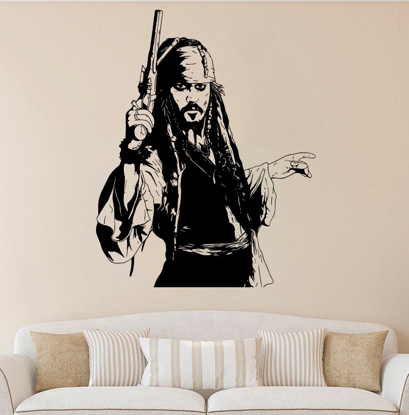 Jack Sparrow Wall Decal Jack Sparrow Vinyl Sticker Pirates