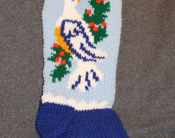 Dove Personalized Knit Christmas Stocking