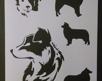 Border Collies Collie Dog Dogs Custom Stencil FAST FREE SHIPPING