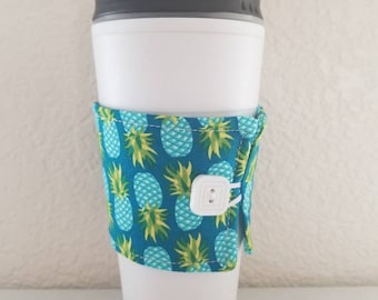 Coffee Cozy-Blue Pineapple (0803)