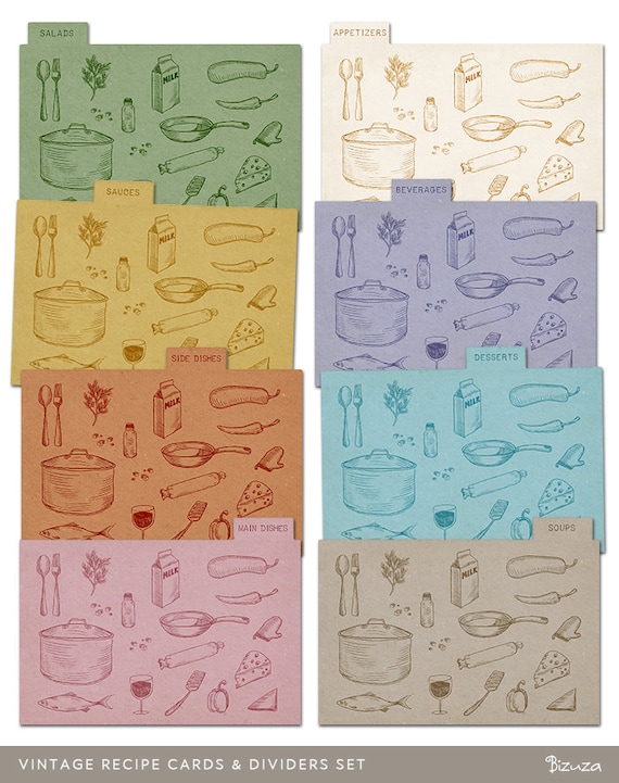 recipe card dividers 4x6 sante blog