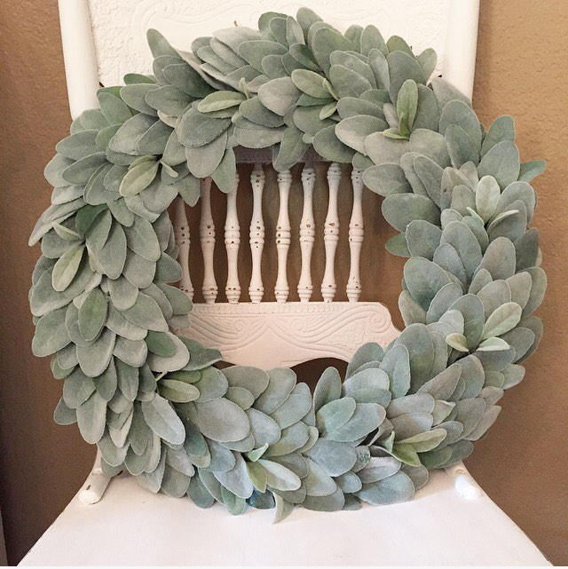 Lambs Ear Wreath Greenery Wreath Spring Wreath Large