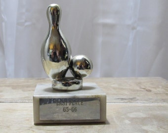 Small Miniature 1960s Last Place Bowling Trophy