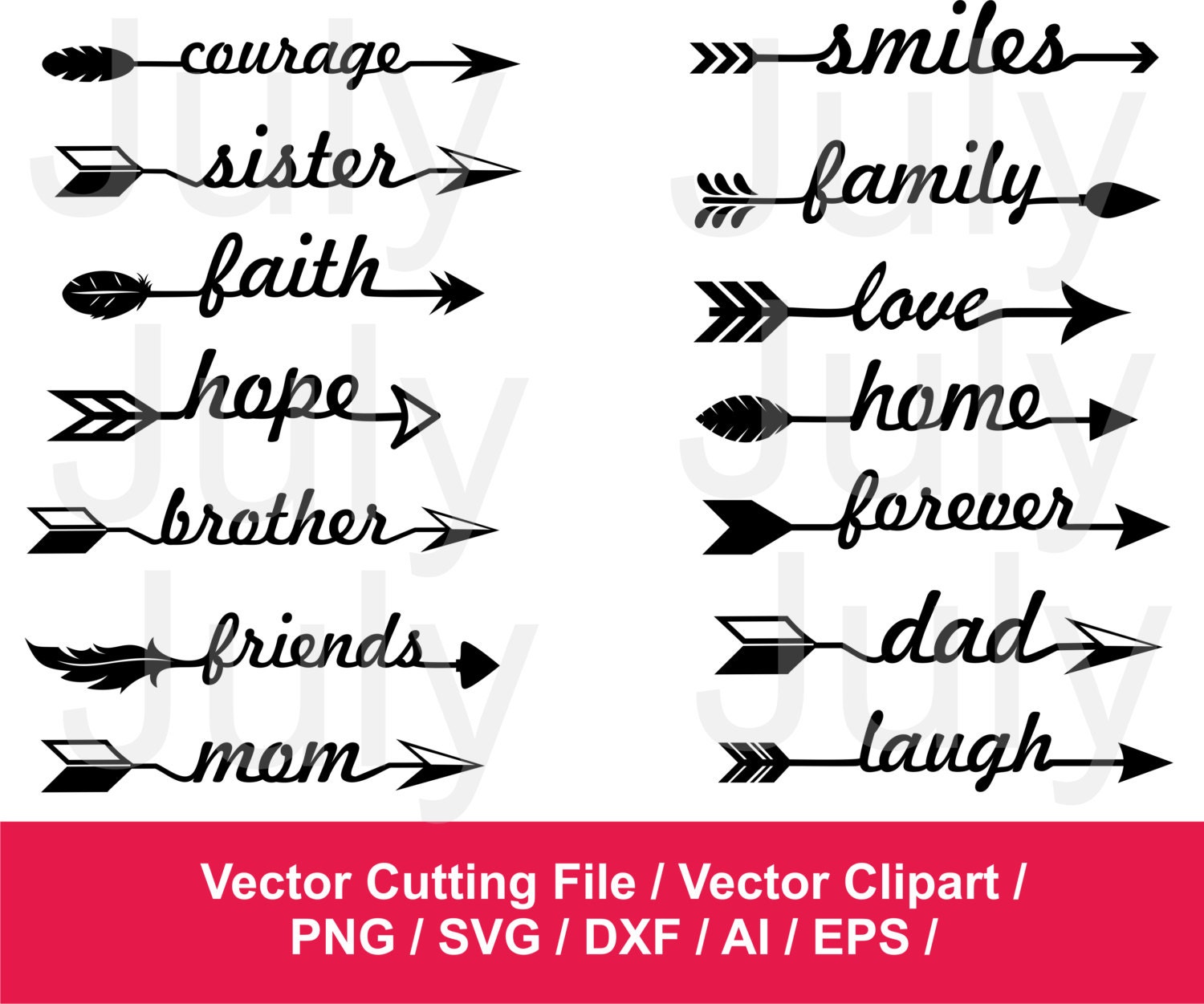 Arrow SVG File Arrow Words Svg Arrow Cut Files Arrows with