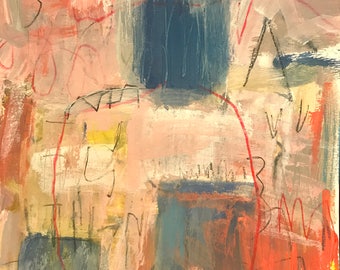 Original Abstract Art on Paper, modern home decor