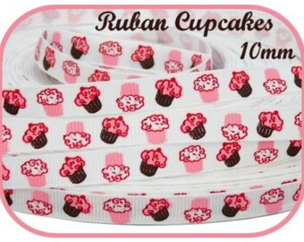Nastro all'ingrosso grano CUPCAKES muffin pasticceria CUIUSINE SCRAPBOOKING cucito 10mm