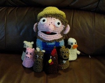Crochet Old MacDonald Puppet Set