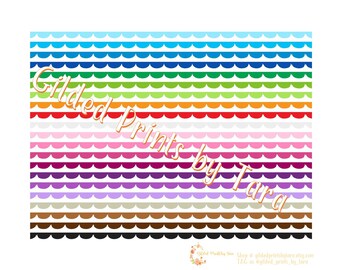 Rainbow Scallop Washi