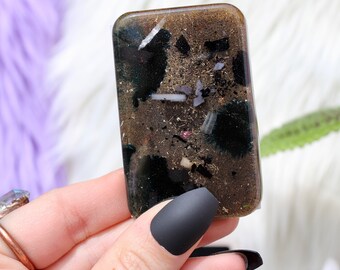 Orgonite® - Cell Phone Back - EMF Protection - Shungite - Handmade - Orgone Generator® - Orgone Energy - Crystals - Gift - HoodXHippie