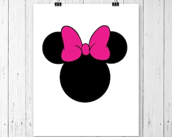 INSTANT DOWNLOAD! Minnie Mouse SVG, Minnie mouse, Minnie Mouse Head, Vector Minnie Mouse, Cut File, Minnie Mouse