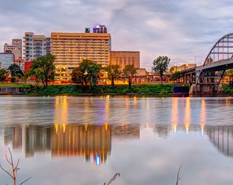 Little Rock Skyline Panorama | Arkansas Panoramic Photo | Urban Photography | Cityscape Photos | Panoramic Prints | Wall Decor