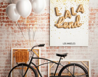 La-La Land - Los Angels City, Map Poster, Minimalism Poster, Los Angeles Map Print