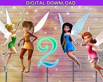 Tinkerbell centerpiece - cake topper - birthday decoration - digital download