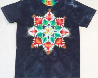 Tie Dye Mandala T Child Large by Barry Boyland