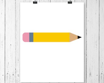 INSTANT DOWNLOAD! SVG, Pencil Svg, Pencil Monogram Svg, School Svg, Education Svg, Teacher Svg, Svg Files, Silhouette Files, Cricut Files