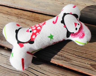 Dog Chew Toy, Dog Toy, Upcycled Dog Toy - Medium - Penguin