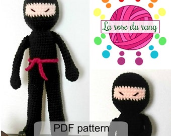 Crochet pattern for ninja doll amigurumi DIGITAL DOWNLOAD ONLY
