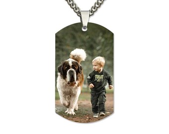 Personalized Dog Tag, Color Photo Dog Tag, Color Photo Necklace, Custom Dog Tag Picture, Memorial, Personalized Gifts, Photo Necklace