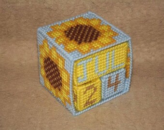 Sunflower perpetual block calendar