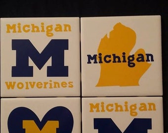 University of Michigan Ceramic Coasters