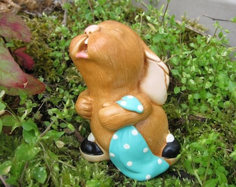 Vintage PenDelfin Figurine, "Barney" with Turquoise Blanket and Black Shoes, circa 1967 - Perfect Condition! - Please see Description