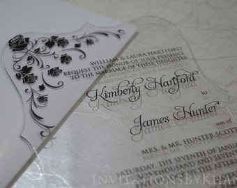 Acrylic Invitations Acrylic Wedding Invitations Laser Cut Wedding Invitations With Mailing Envelope
