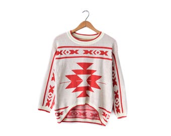 70s nordic ski sweater | S/M