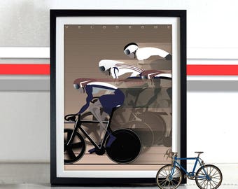 Cycling poster | Etsy