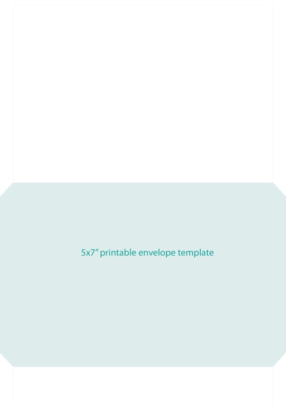 printable 5x7 envelope template that fits on an a4 page