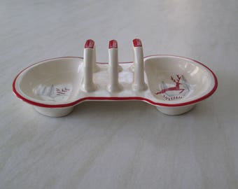 Crown Devon Stockholm leaping deer toast rack