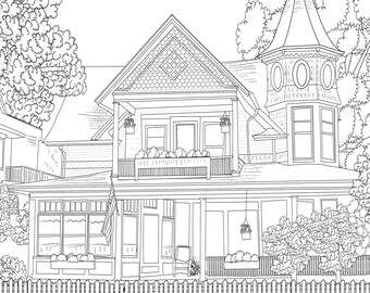 Printable Coloring Page Zentangle Mackinac Island Coloring Book