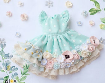 Blythe Polka Dot Blumen Kleid
