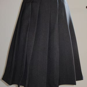 Grey pleated skirt | Etsy