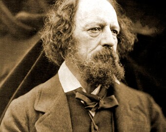 1865 Poet Alfred, Lord Tennyson Vintage Photograph 8.5" x 11" Reprint