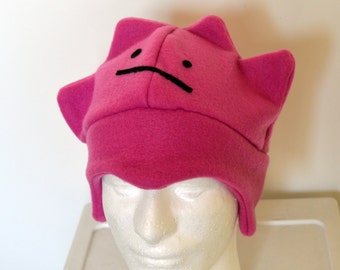 Ditto Pokemon Fleece Hat with Earflaps