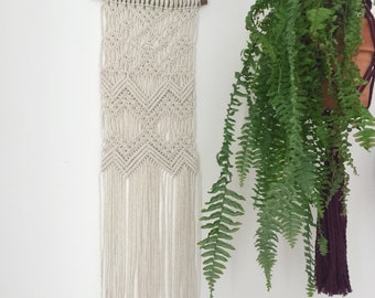 Geometric macrame wall hanging