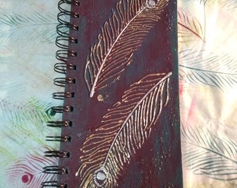 Mixed Media Feathers Notebook / Mixed Media Book
