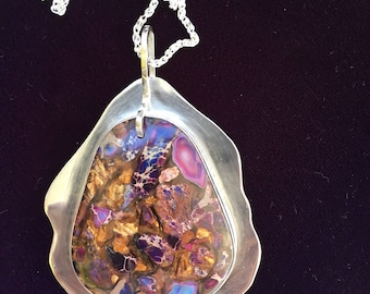 Ocean Jasper Pyrite necklace