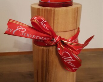 Handmade wooden tealight holder. Single.or a pair