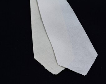 PRE-CUT 3 1/2" wide - 2 layer cotton + wool necktie interfacing / interlining, AC Ter Kuile, finest available, Made Netherlands