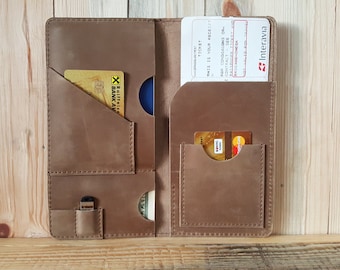 Personalized Travel Document Wallet, Leather Passport wallet, Document organizer, Travel Passport Holder, Boarding pass holder, gift for him