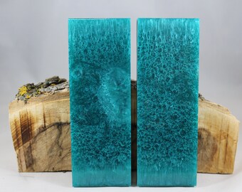2 Pcs Turquoise Composite Knife Scales (83)