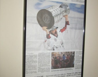 2018 NHL Stanley Cup Champions Commemorative Framed Newspaper - Washington Post